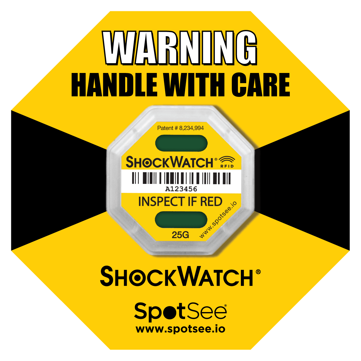 ShockWatch RFID 25G (Yellow)
