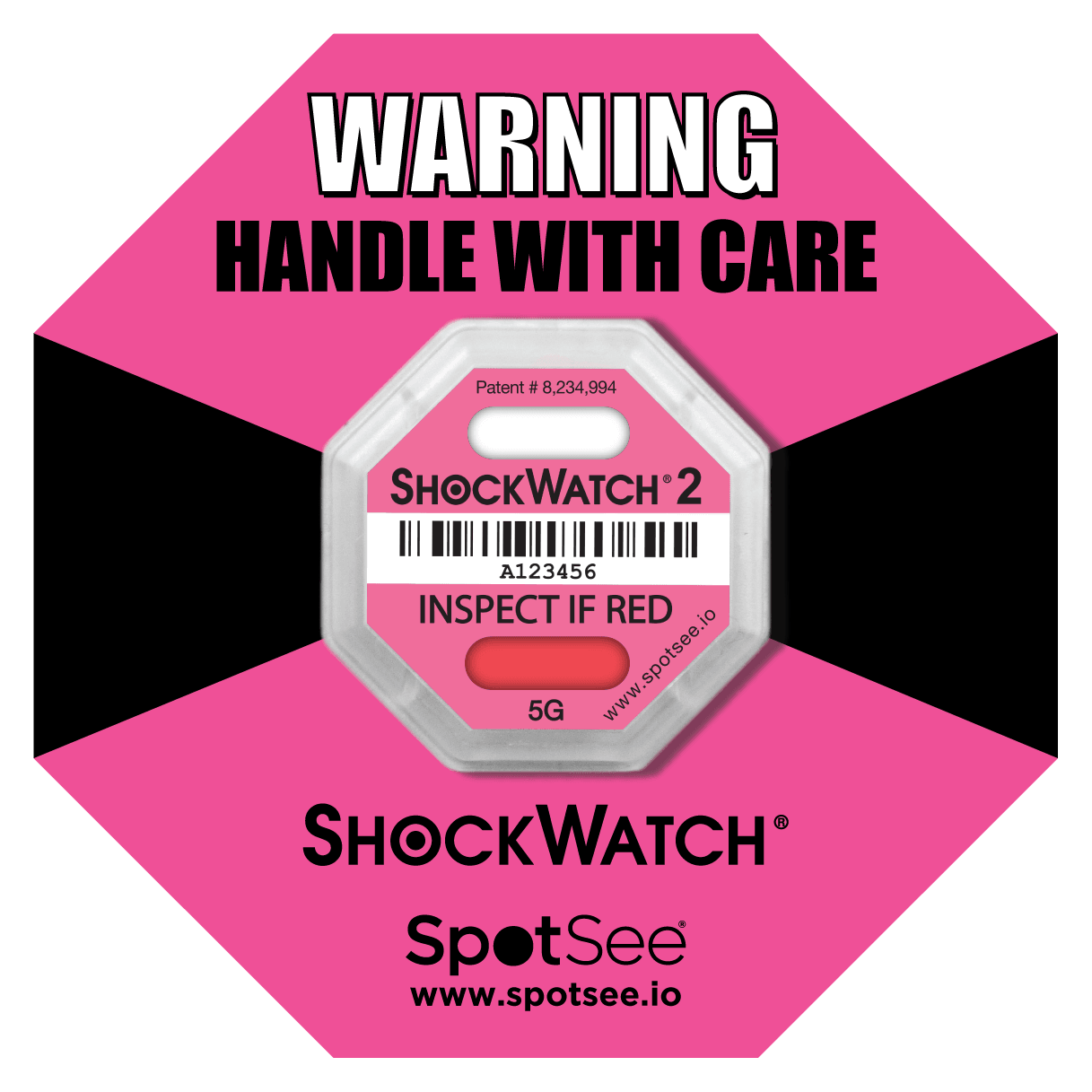 ShockWatch 2 - 5G - Serialized, includes framing label