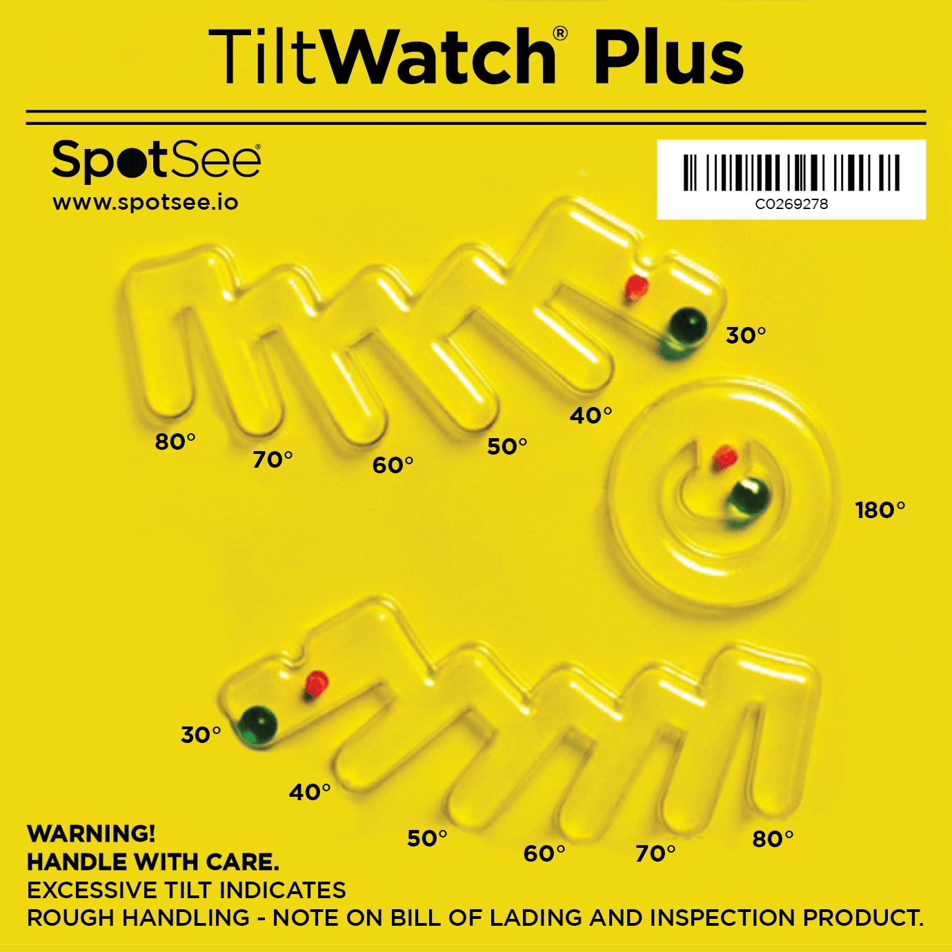 TiltWatch Plus - Includes Companion Label